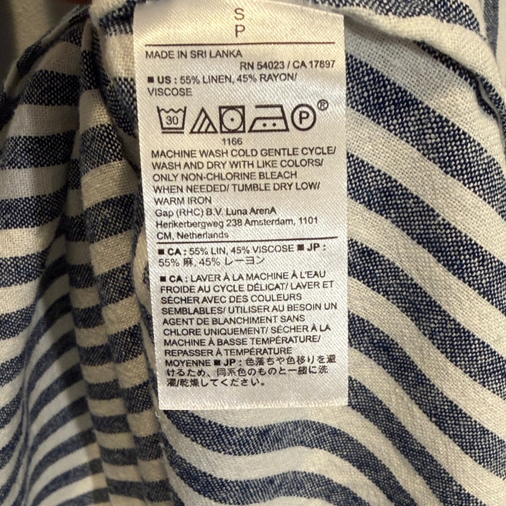 BANANA Republic Factory Gray and White Striped Long Sleeve Dress - Picture 7 of 12